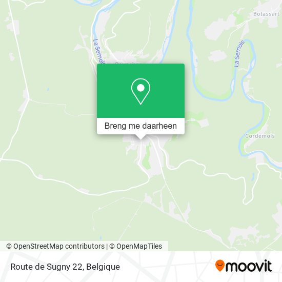 Route de Sugny 22 kaart