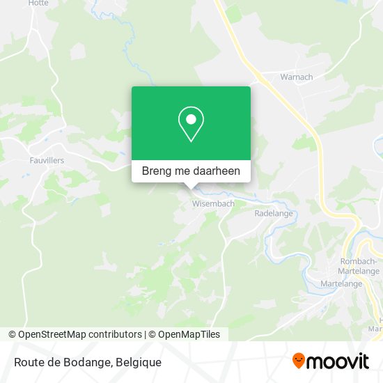 Route de Bodange kaart