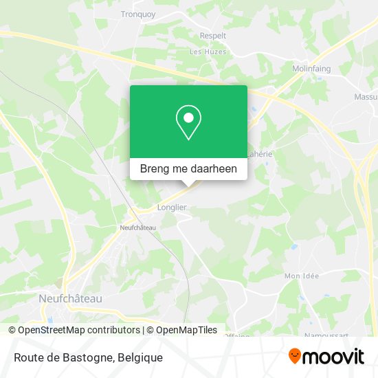 Route de Bastogne kaart