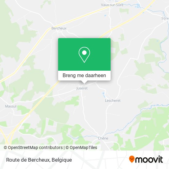 Route de Bercheux kaart