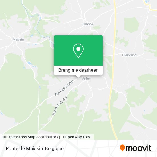 Route de Maissin kaart