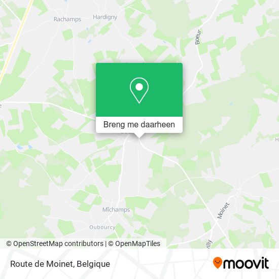 Route de Moinet kaart