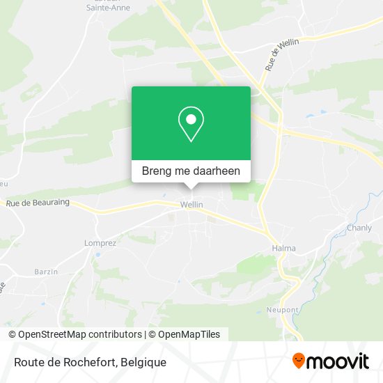 Route de Rochefort kaart