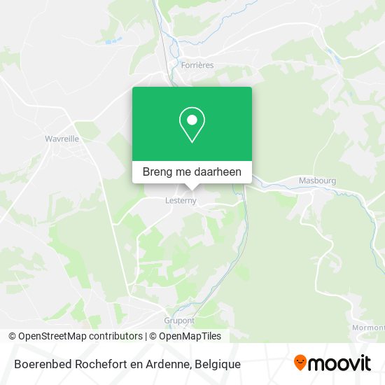 Boerenbed Rochefort en Ardenne kaart