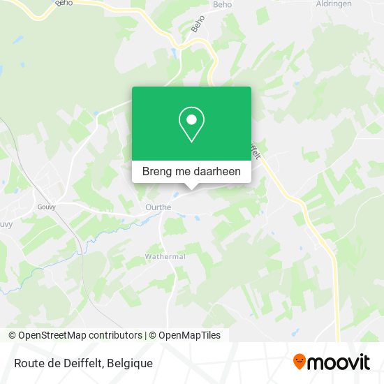 Route de Deiffelt kaart