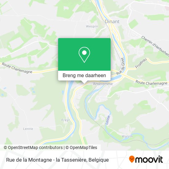 Rue de la Montagne - la Tassenière kaart