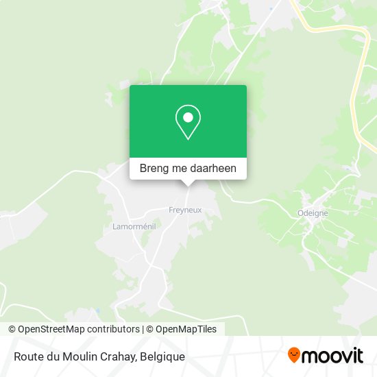 Route du Moulin Crahay kaart