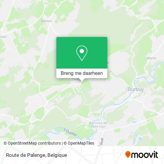 Route de Palenge kaart