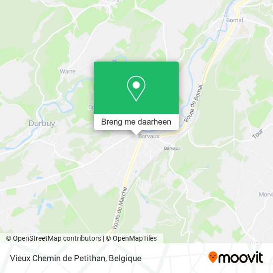 Vieux Chemin de Petithan kaart