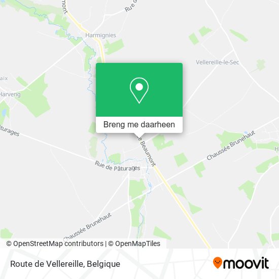 Route de Vellereille kaart