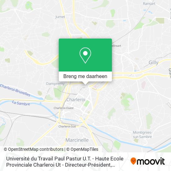 Université du Travail Paul Pastur U.T. - Haute Ecole Provinciale Charleroi Ut - Directeur-Président kaart