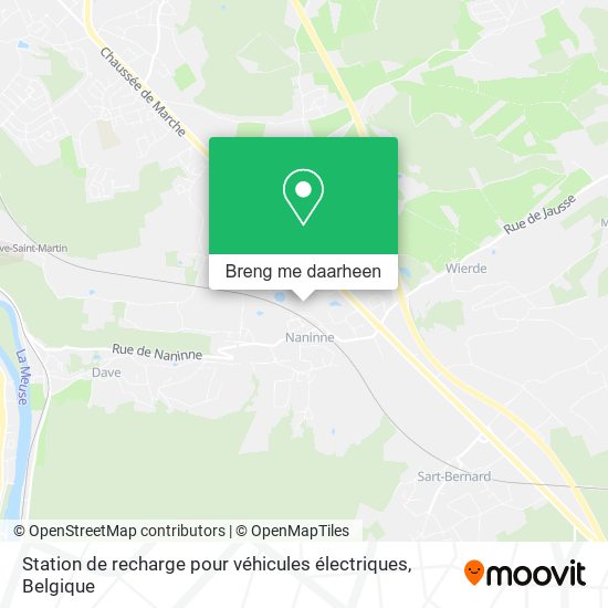 Station de recharge pour véhicules électriques kaart