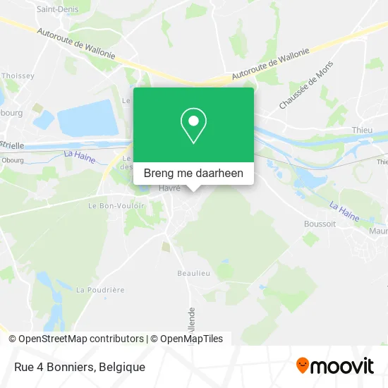 Rue 4 Bonniers kaart