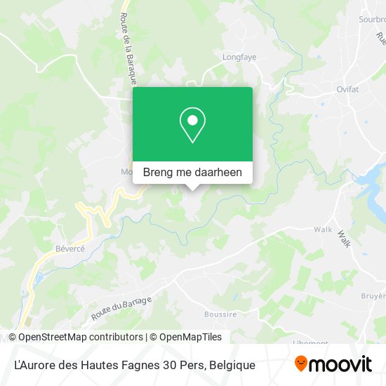 L'Aurore des Hautes Fagnes 30 Pers kaart