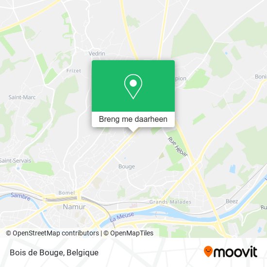 Bois de Bouge kaart