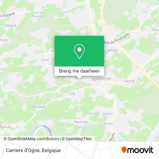 Carrière d'Ogné kaart