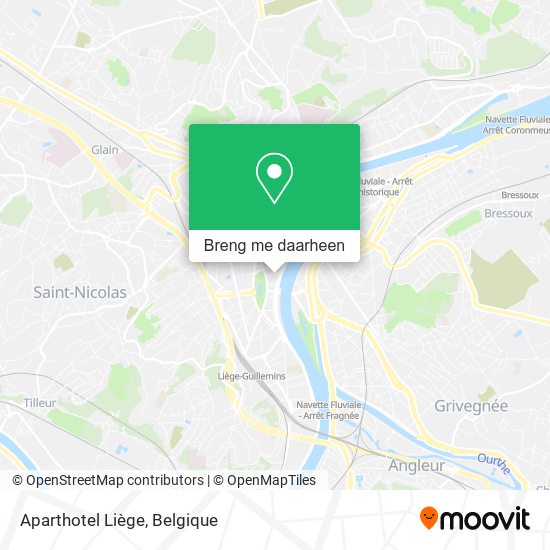 Aparthotel Liège kaart