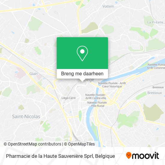 Pharmacie de la Haute Sauvenière Sprl kaart