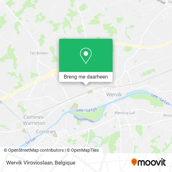 Wervik Virovioslaan kaart