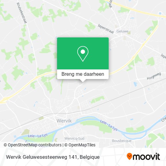 Wervik Geluwesesteenweg 141 kaart