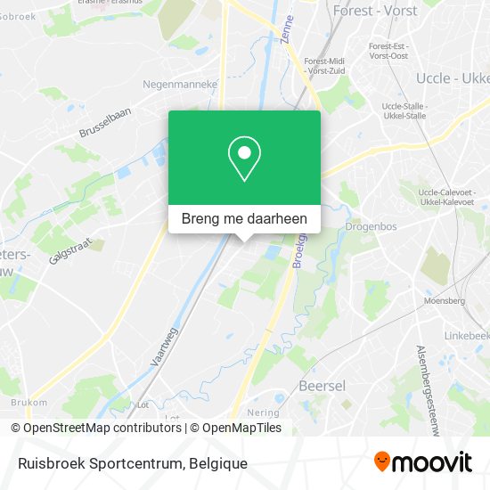 Ruisbroek Sportcentrum kaart
