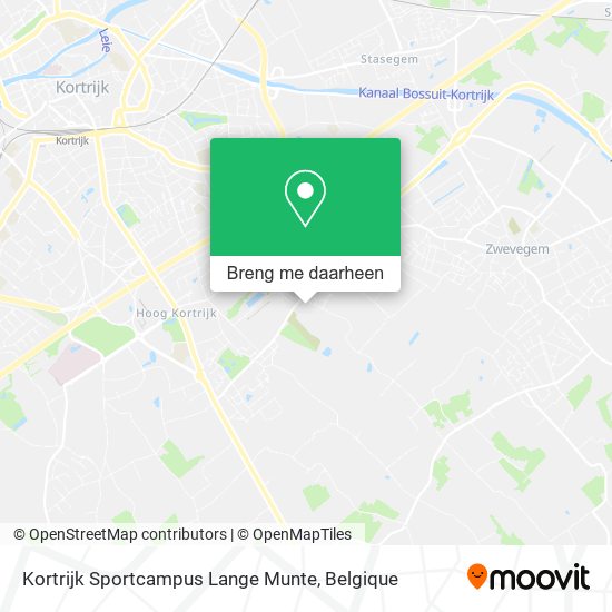Kortrijk Sportcampus Lange Munte kaart