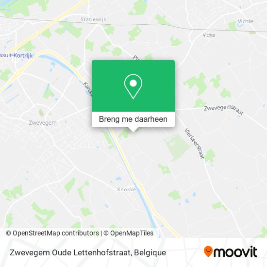 Zwevegem Oude Lettenhofstraat kaart