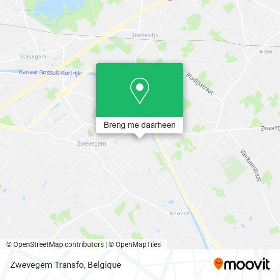 Zwevegem Transfo kaart