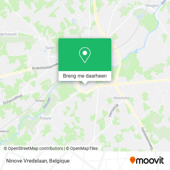 Ninove Vredelaan kaart