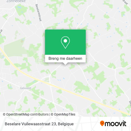 Beselare Vuilewaasstraat 23 kaart