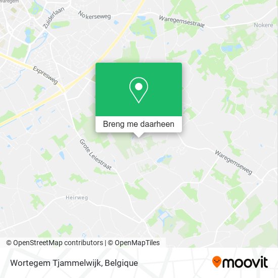 Wortegem Tjammelwijk kaart