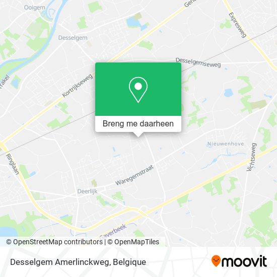 Desselgem Amerlinckweg kaart