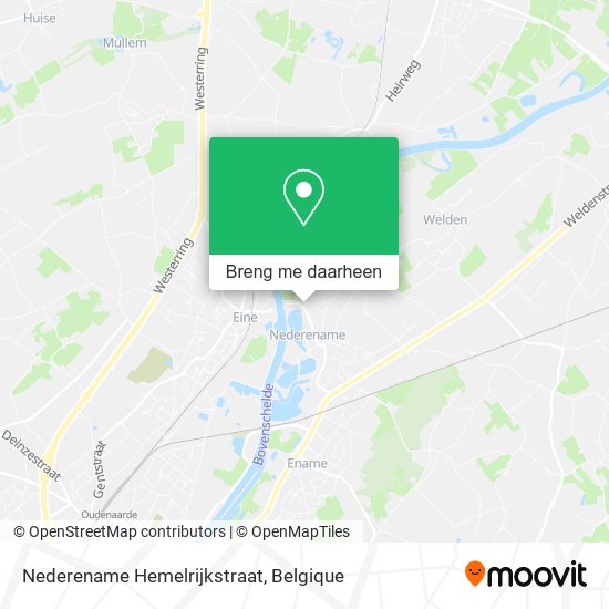 Nederename Hemelrijkstraat kaart