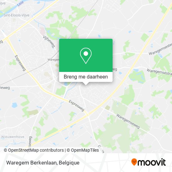 Waregem Berkenlaan kaart