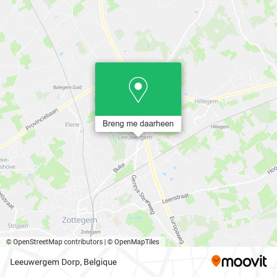 Leeuwergem Dorp kaart