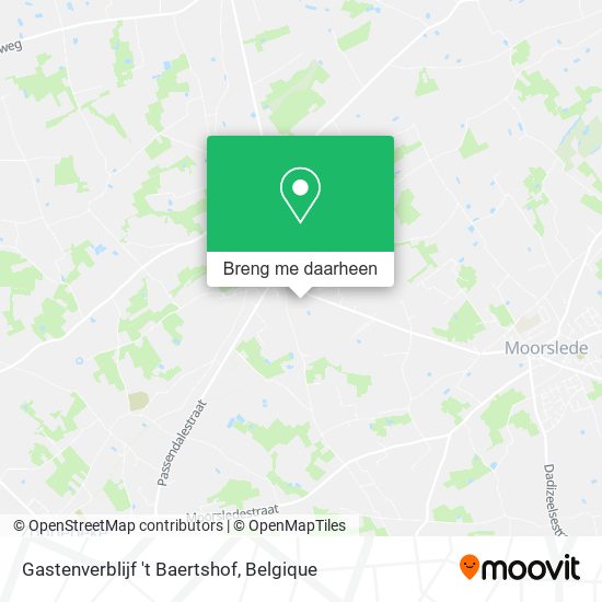 Gastenverblijf 't Baertshof kaart