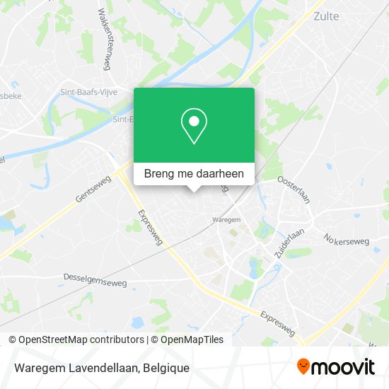 Waregem Lavendellaan kaart