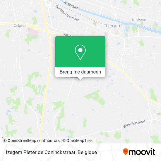 Izegem Pieter de Coninckstraat kaart