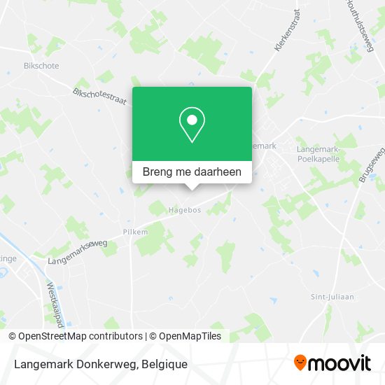 Langemark Donkerweg kaart