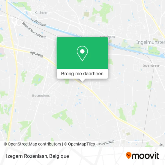 Izegem Rozenlaan kaart