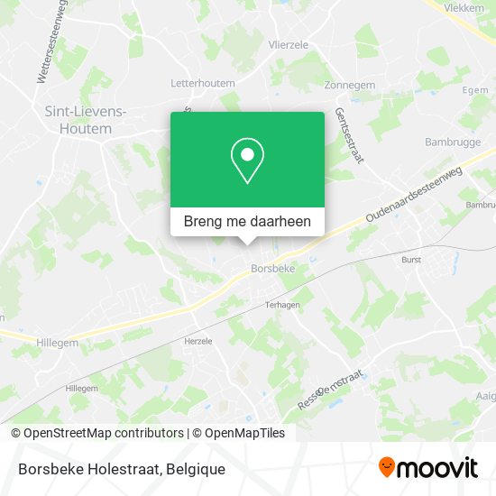 Borsbeke Holestraat kaart