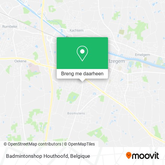 Badmintonshop Houthoofd kaart