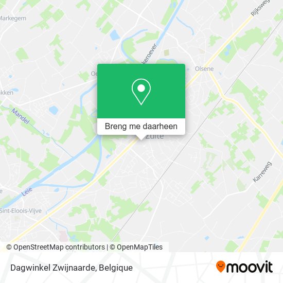 Dagwinkel Zwijnaarde kaart