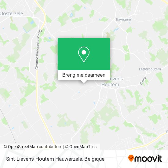 Sint-Lievens-Houtem Hauwerzele kaart