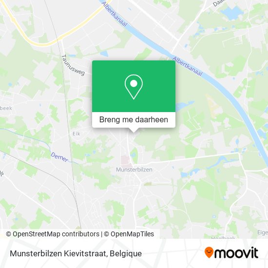 Munsterbilzen Kievitstraat kaart