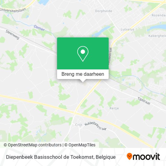 Diepenbeek Basisschool de Toekomst kaart