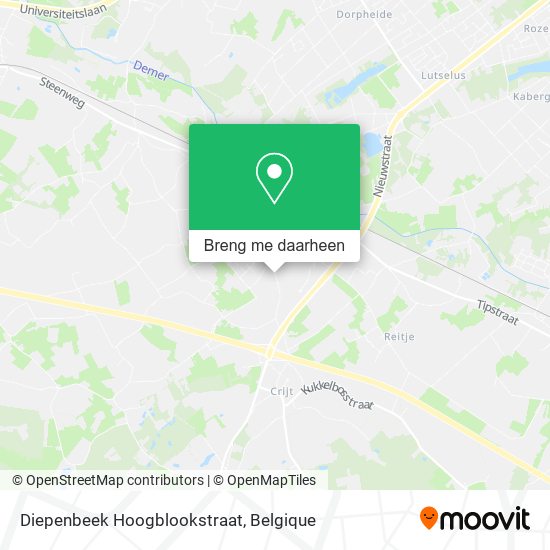 Diepenbeek Hoogblookstraat kaart