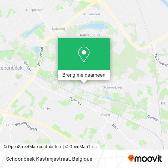 Schoonbeek Kastanjestraat kaart