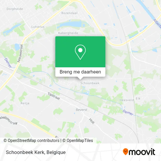 Schoonbeek Kerk kaart