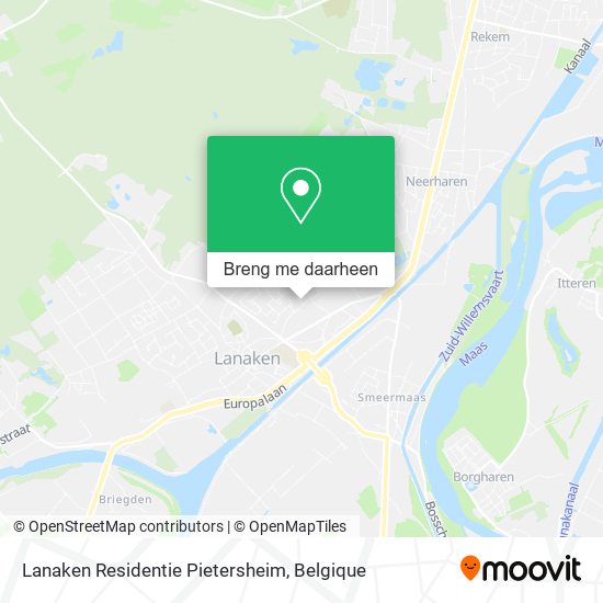 Lanaken Residentie Pietersheim kaart
